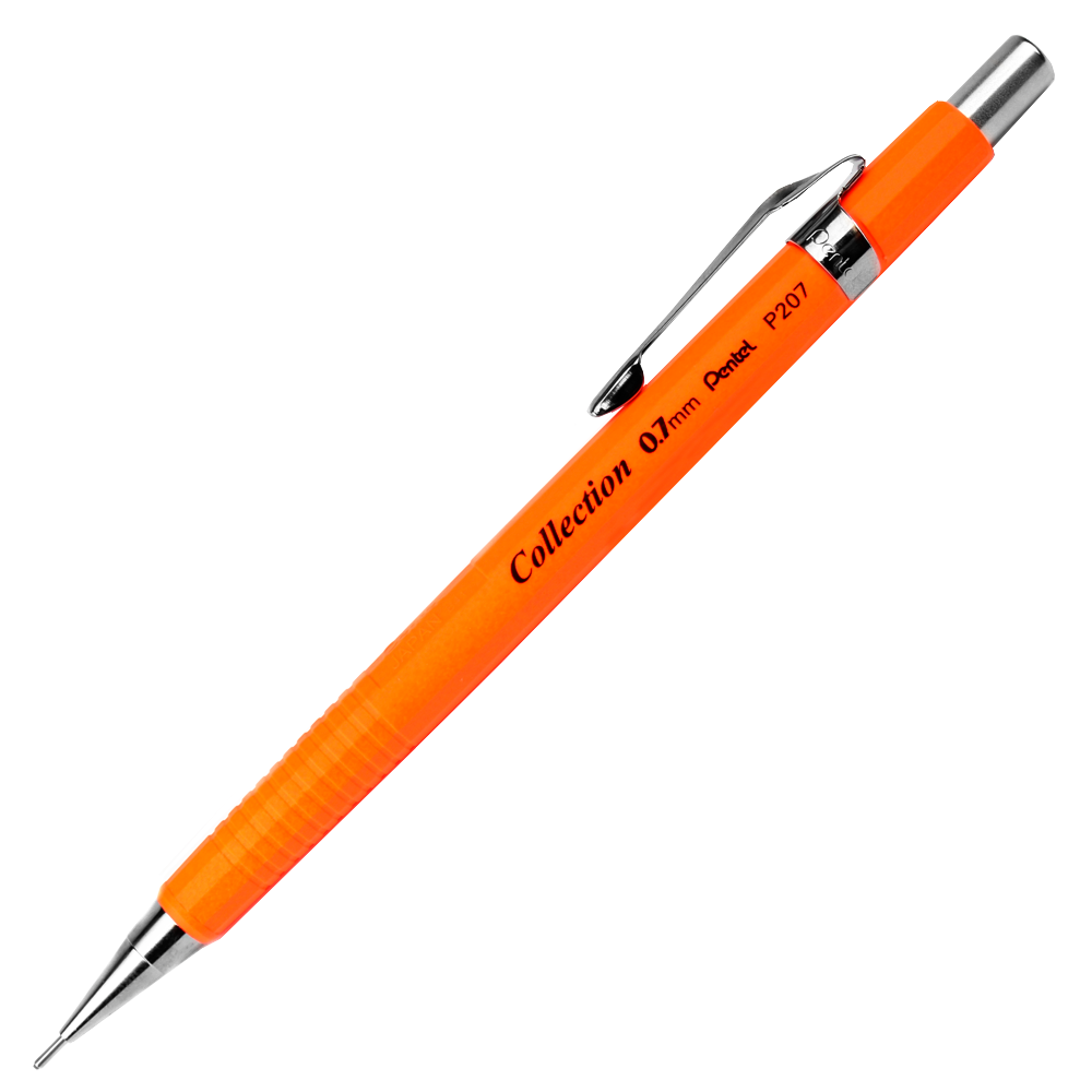Lapiseira Pentel Sharp 0.7 mm P207-FF Laranja Fluorescente